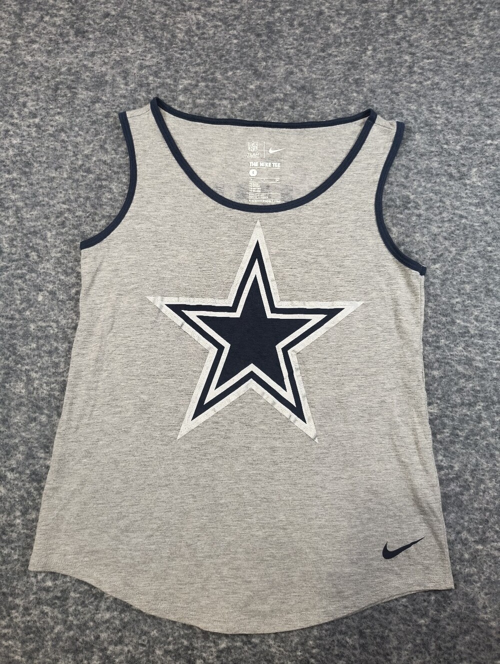 Nike Dallas Cowboys tank top, gray, women's small